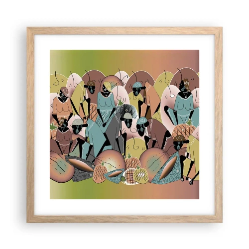 Plagát v ráme zo svetlého duba - Blíži sa veľký sviatok - 40x40 cm