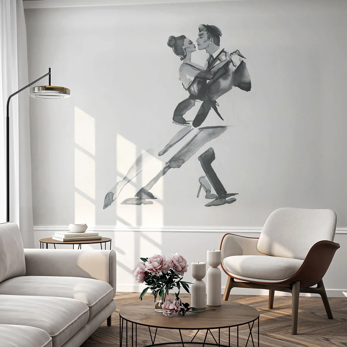 Samolepiaca Fototapeta Deluxe Sticker - V jednom rytme - Tango, Tancujte, tanečnica - 250x175 cm