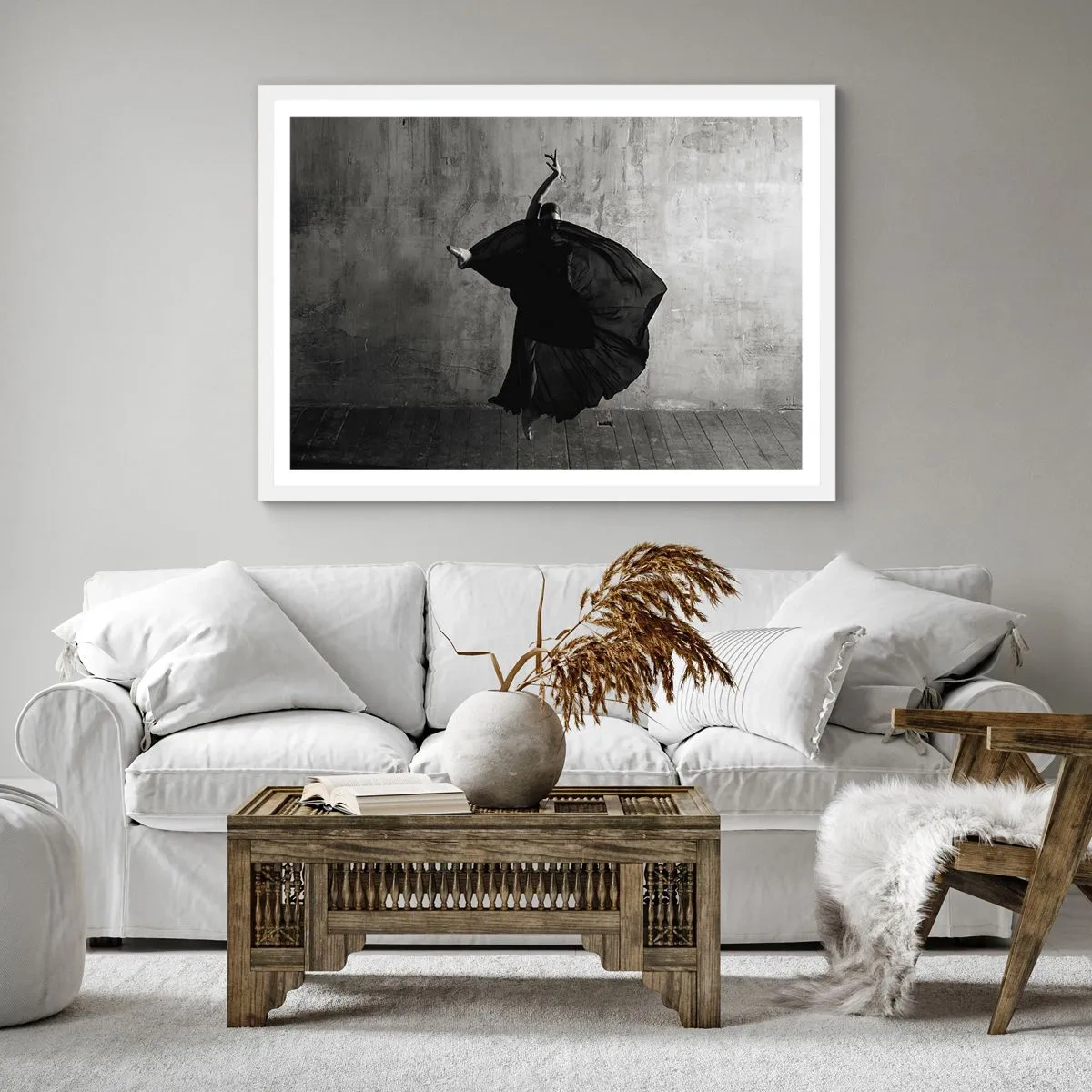 Plagát v bielom ráme - Plné vášne - 50x50 cm