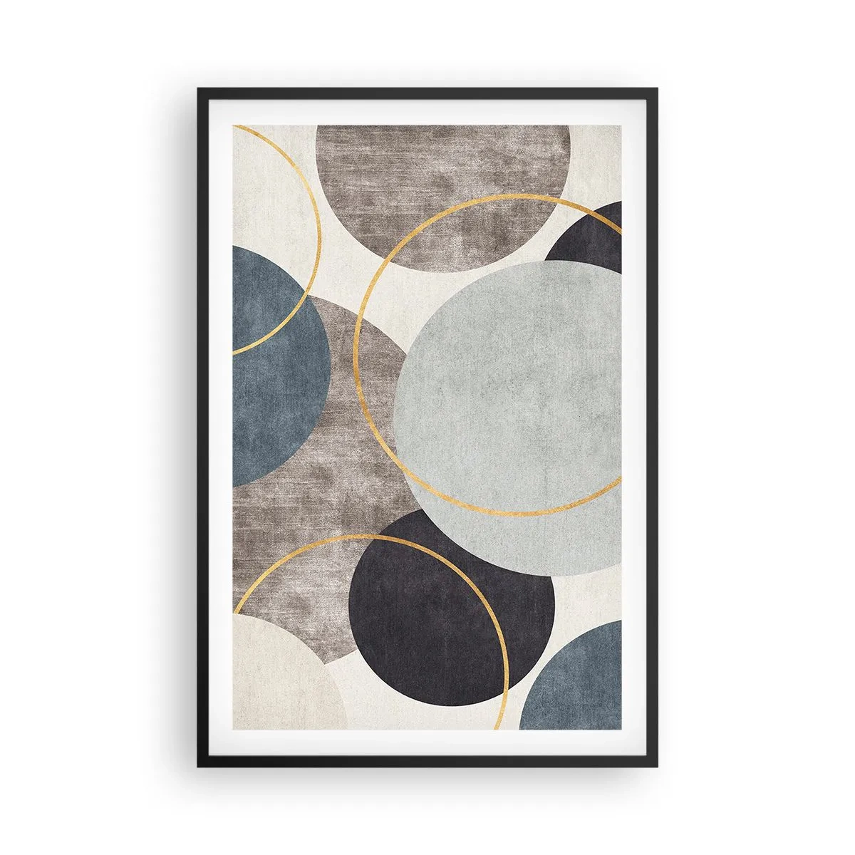 Plagát v čiernom ráme - Kruh za kruhom - 61x91 cm