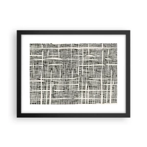 Plagát v čiernom ráme - Tkaná kompozícia - 40x30 cm