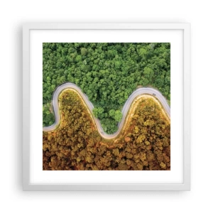 Plagát v bielom ráme - Hranice a prelomy - 40x40 cm