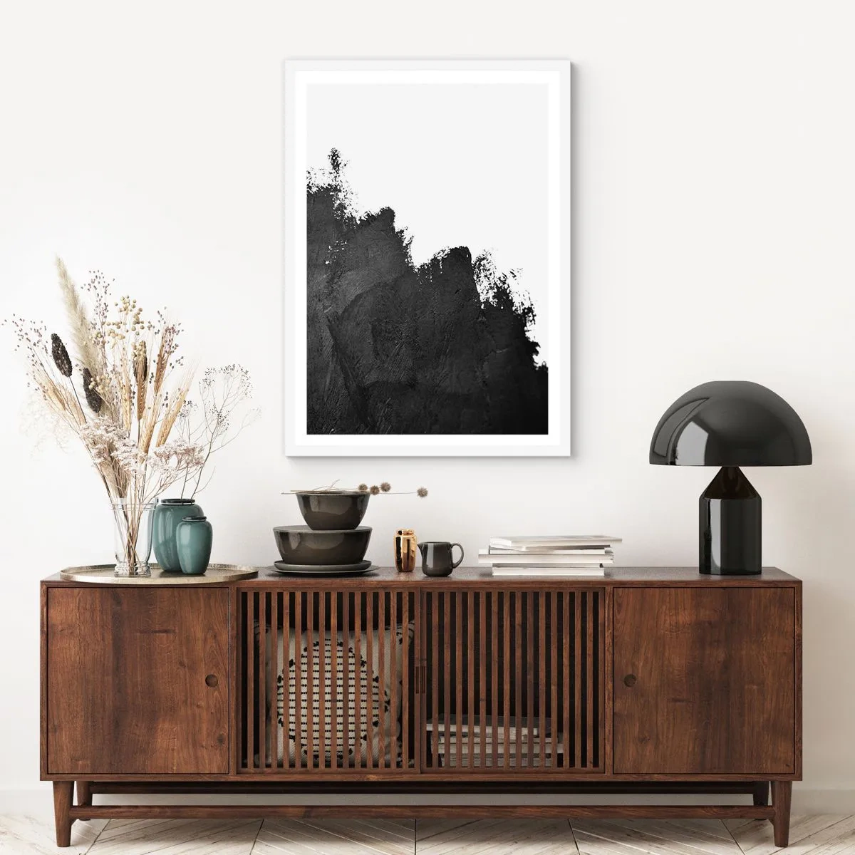 Plagát v bielom ráme - Živly: zem - 30x40 cm