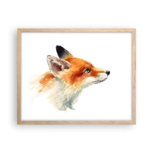 Plagát v ráme zo svetlého duba - Opatrnosti nie je nikdy dosť - 50x40 cm