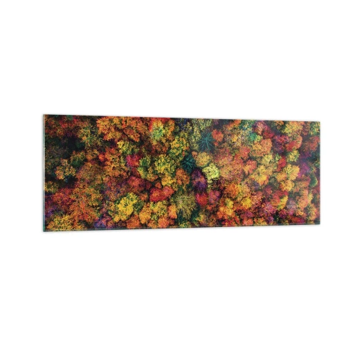 Obraz na skle - Kytica jesenných stromov - 140x50 cm