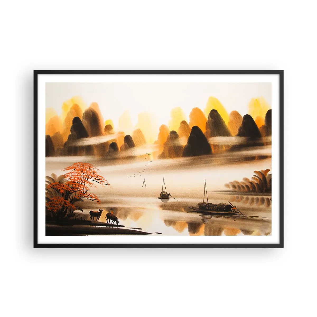 Plagát v čiernom ráme - Ďalej ako na Ďalekom východe - 100x70 cm