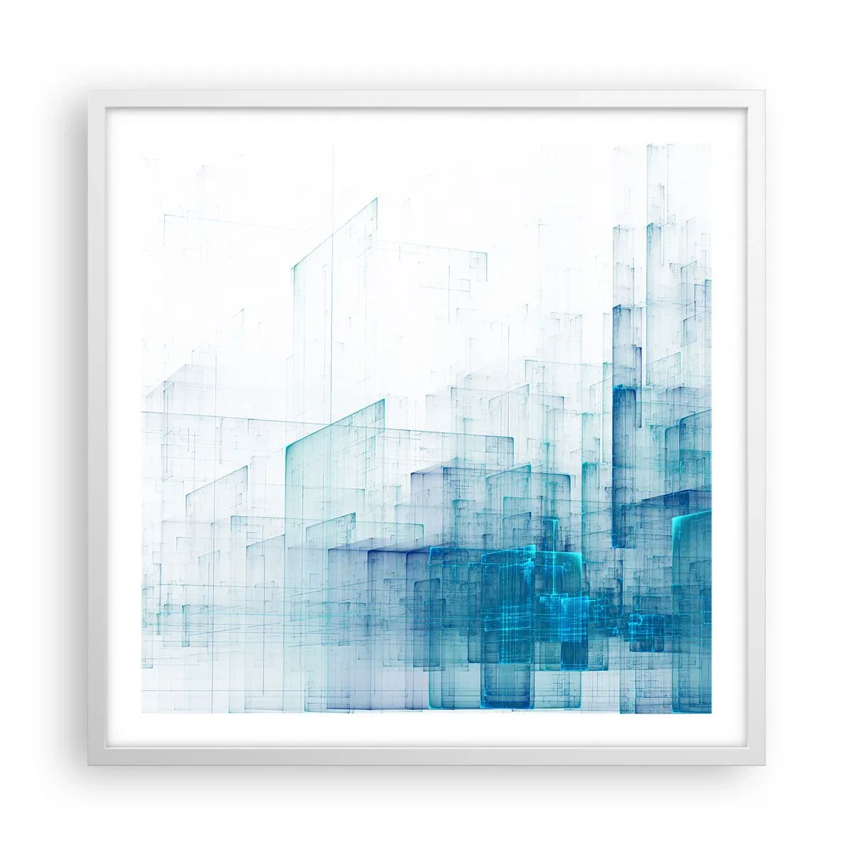 Plagát v bielom ráme - Ako sa stal priestor - 60x60 cm