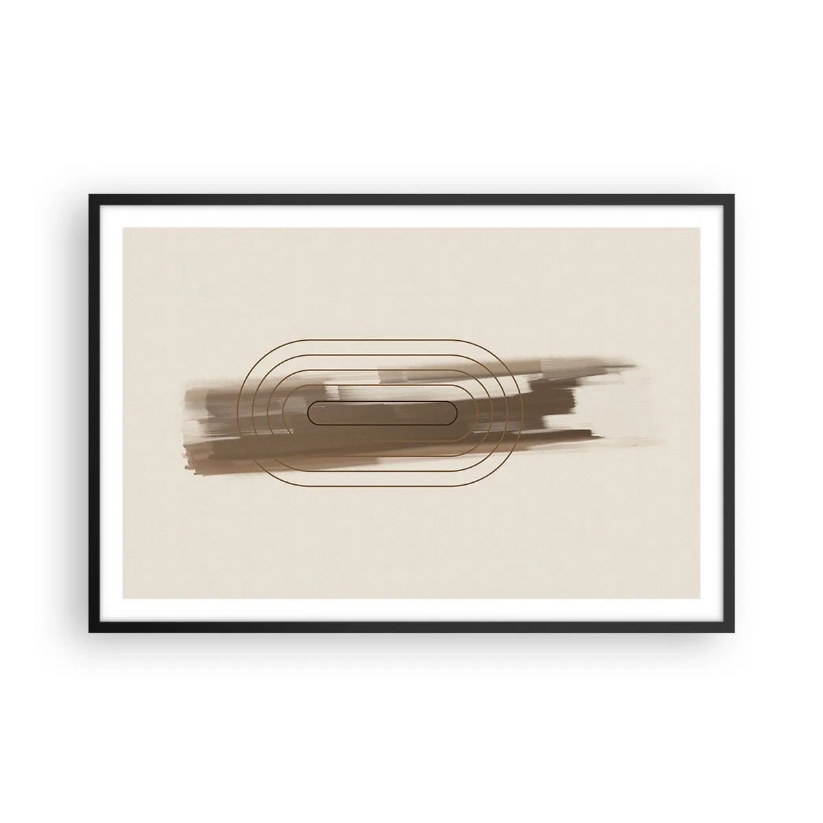 Plagát v čiernom ráme - Závan šedej - 91x61 cm