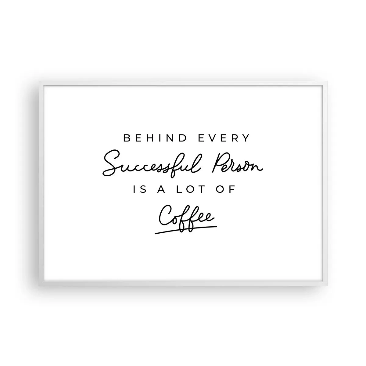 Plagát v bielom ráme - Tajomstvo úspechu - 100x70 cm