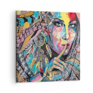 Obraz na plátne - Mlč, než pochopíš - 60x60 cm