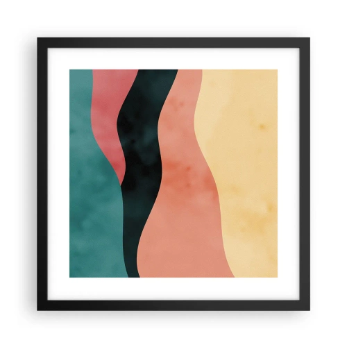 Plagát v čiernom ráme - Kompatibilný nesúlad - 40x40 cm