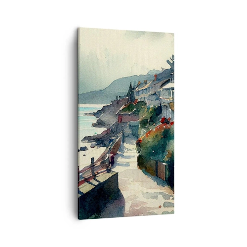 Obraz na plátne - Stredomorské mestečko - 45x80 cm