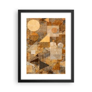 Plagát v čiernom ráme - Kubistické bronzové štúdium - 30x40 cm