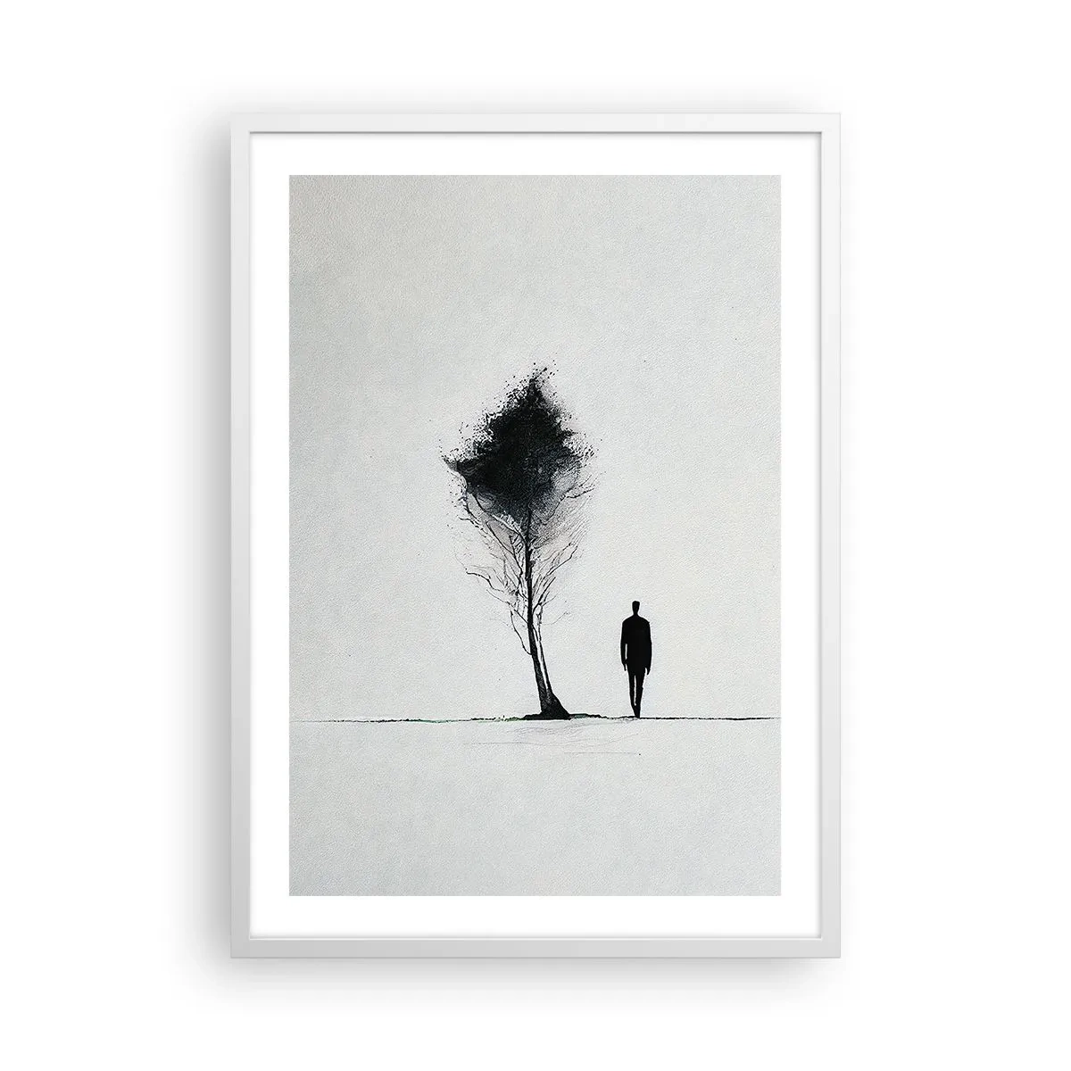 Plagát v bielom ráme - Všetci sa túlame - 50x70 cm