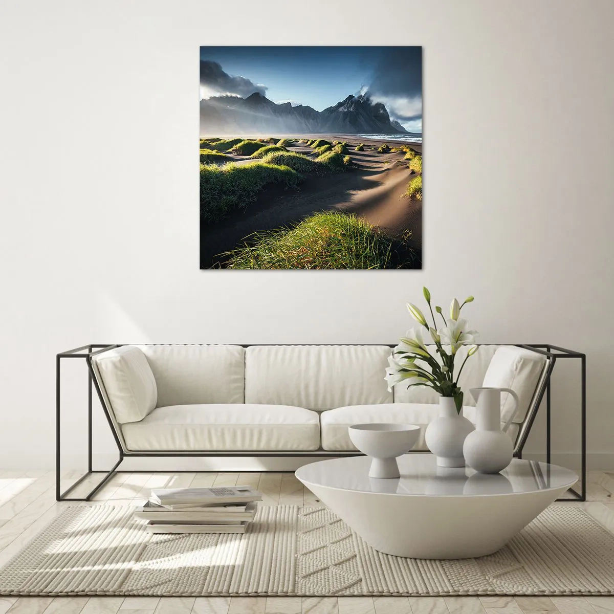 Obraz na skle - Harmónia živlov - 70x70 cm