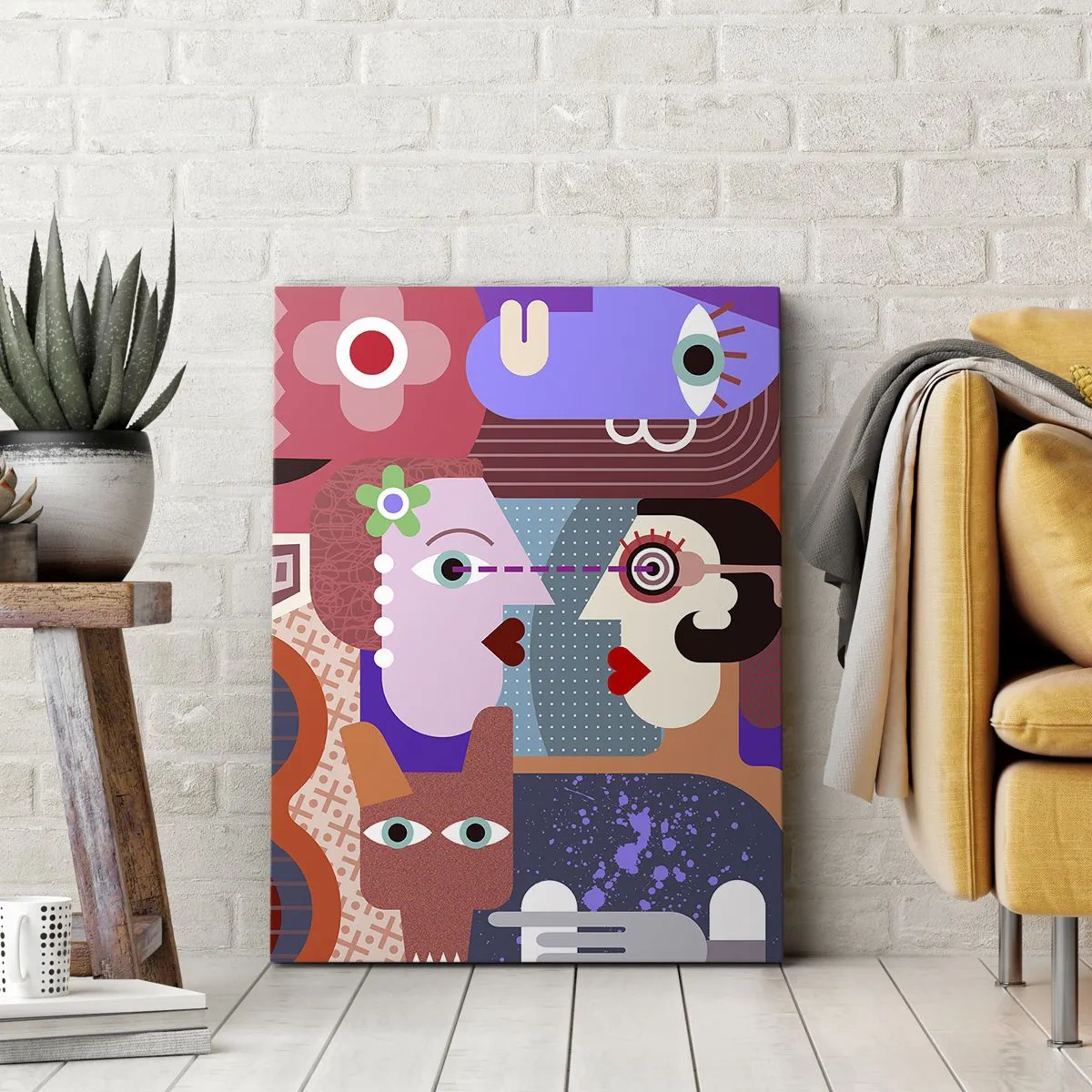 Obraz na plátne - Tvárou v tvár - 65x120 cm