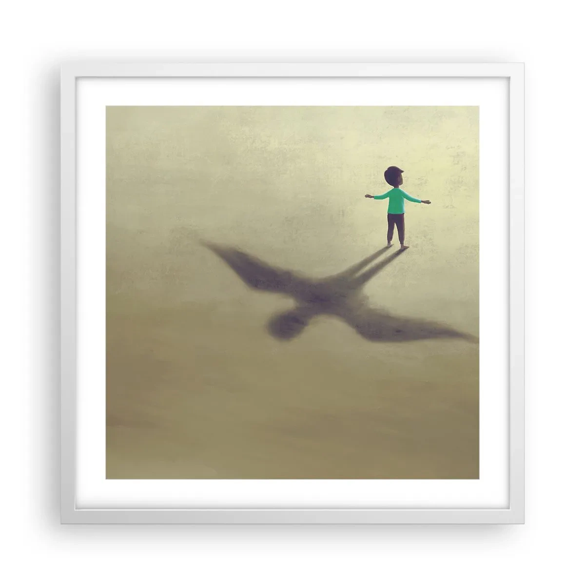 Plagát v bielom ráme - Hrdina budúcnosti - 50x50 cm