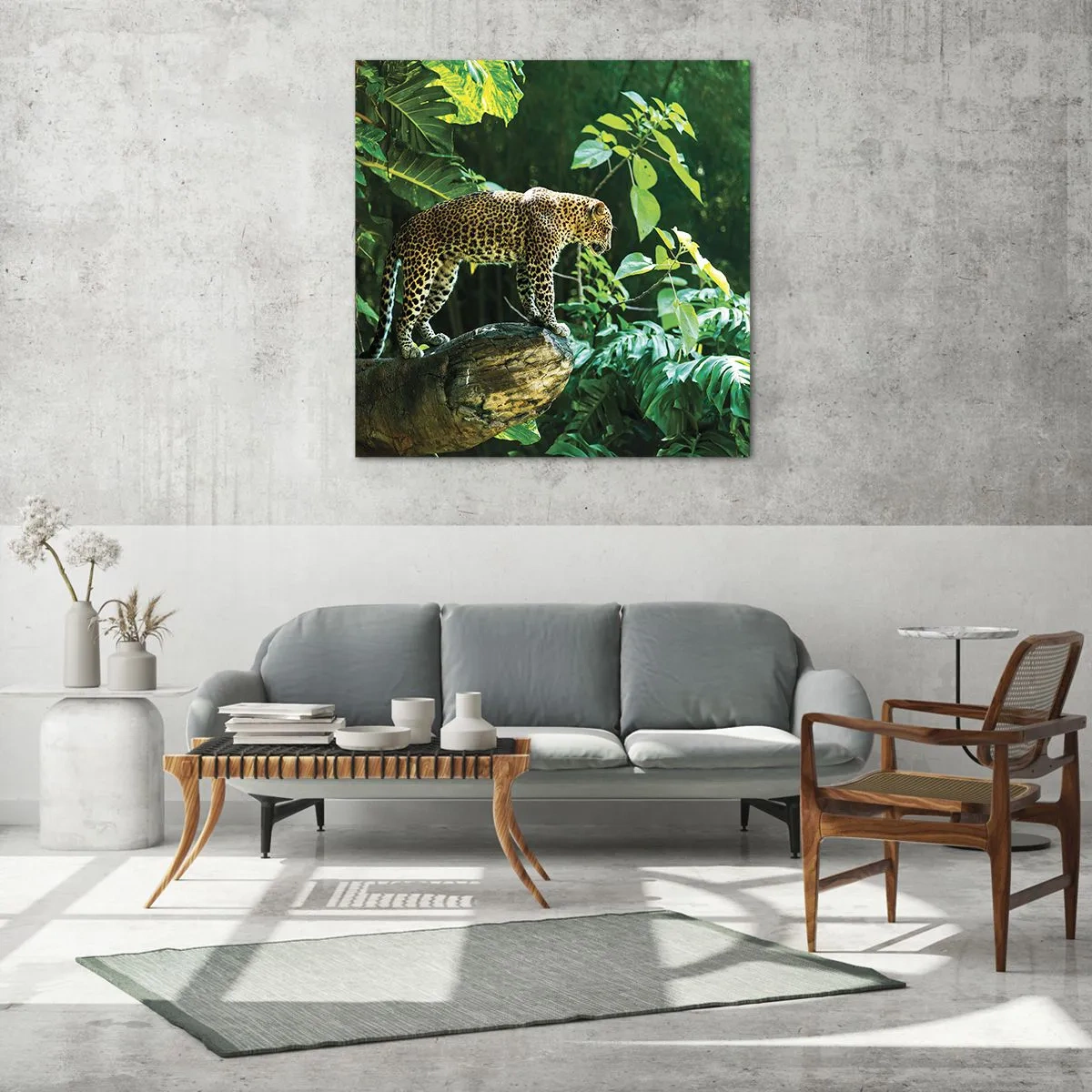 Obraz na skle - Na lov? - 70x70 cm