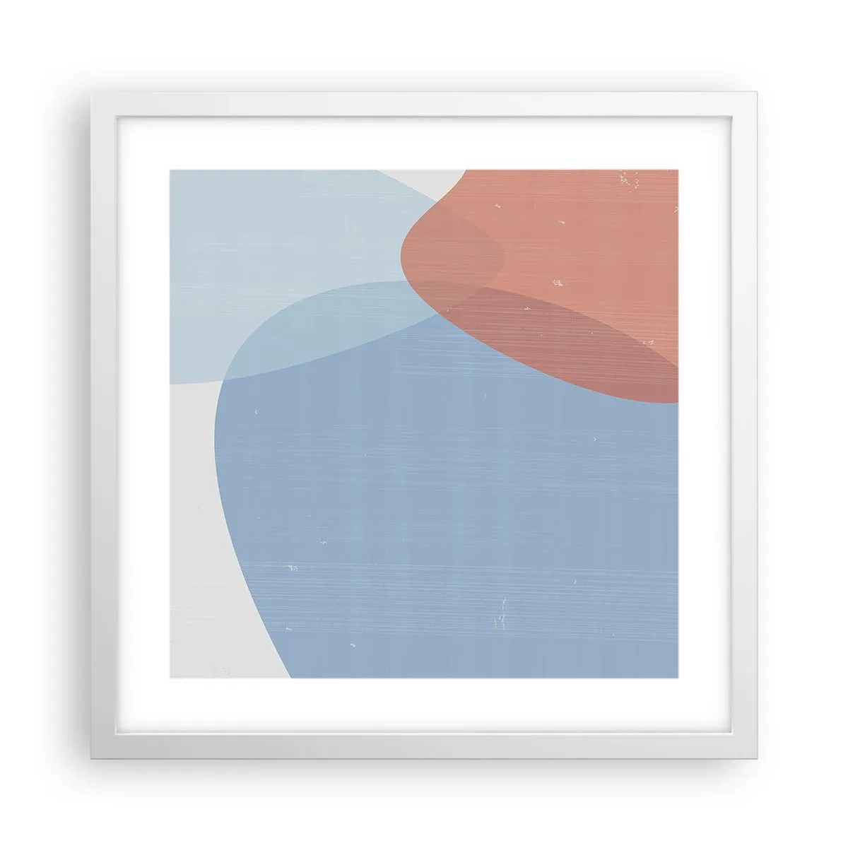 Plagát v bielom ráme - Pastelové vzťahy - 40x40 cm