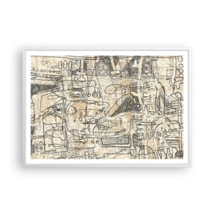 Plagát v bielom ráme - Čaká na rozlúštenie - 100x70 cm