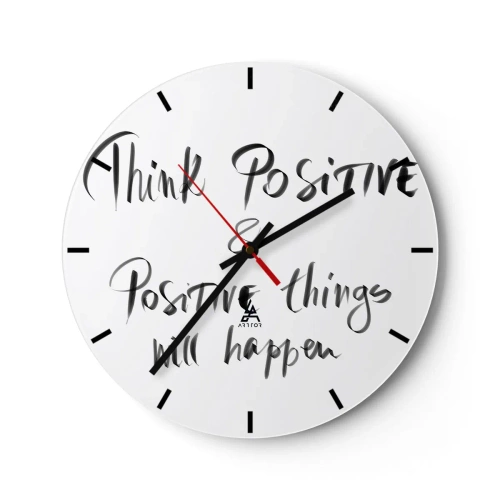 Nástenné hodiny - Ako žiť? - 40x40 cm