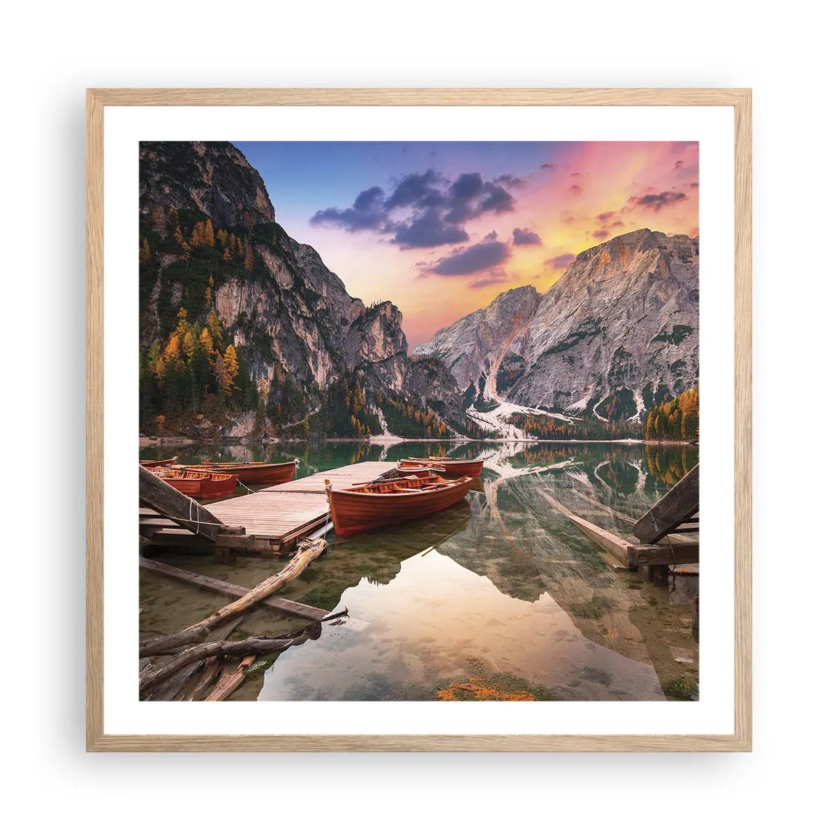 Plagát v ráme zo svetlého duba - Sľub dňa - 60x60 cm