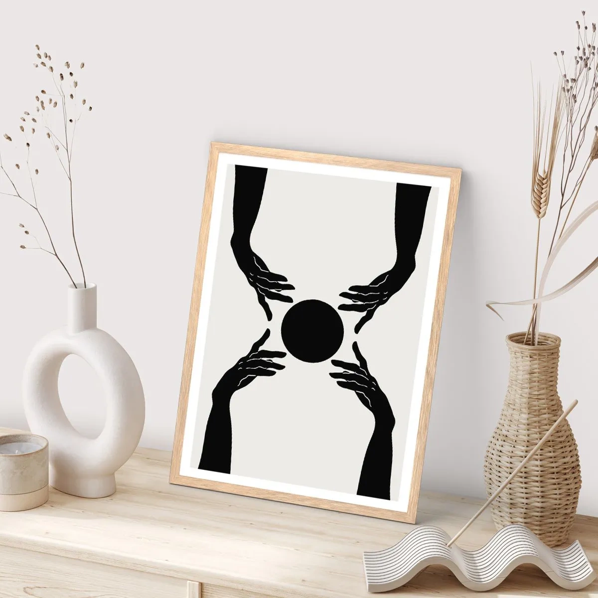 Plagát v ráme zo svetlého duba - Tajné znamenie - 61x91 cm