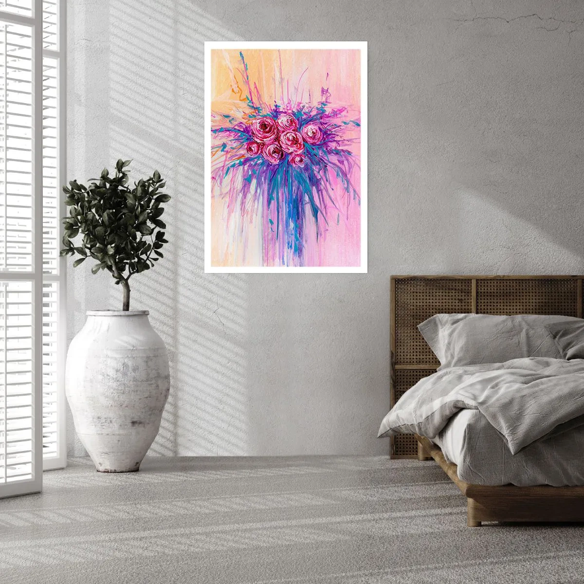 Plagát - Ružová fontána - 50x70 cm