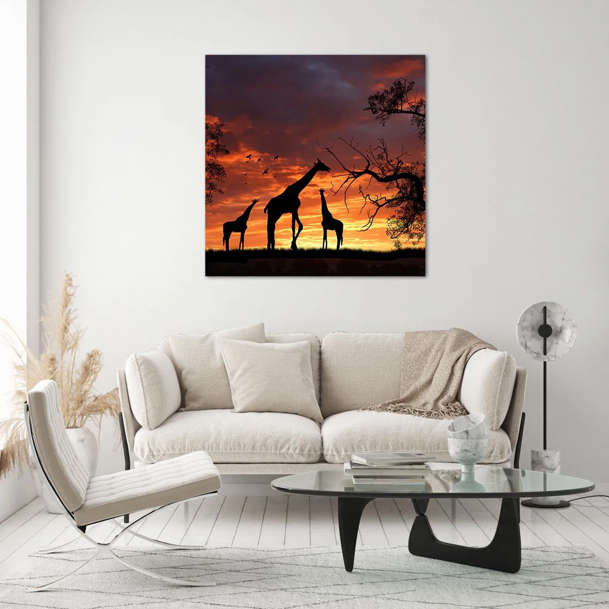 Obraz na skle - Malá večera v kruhu najbližších - 50x50 cm