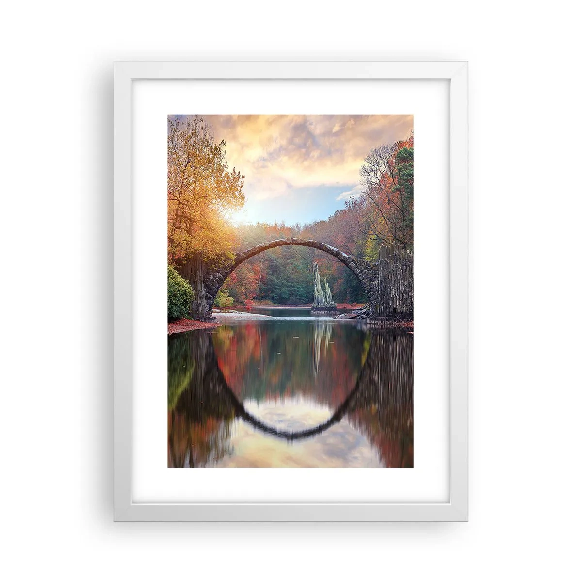 Plagát v bielom ráme - Za zrkadlom - 30x40 cm