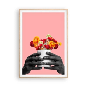 Plagát v ráme zo svetlého duba - Apoteóza života - 70x100 cm