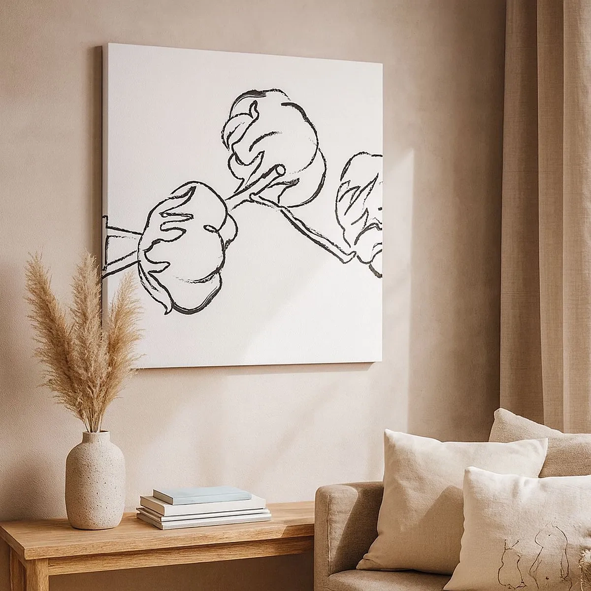 Obraz na plátne - Bavlnené páperie - 30x30 cm