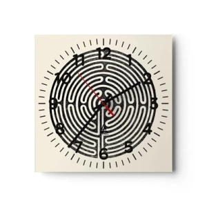 Nástenné hodiny - Tajomný poriadok - 40x40 cm