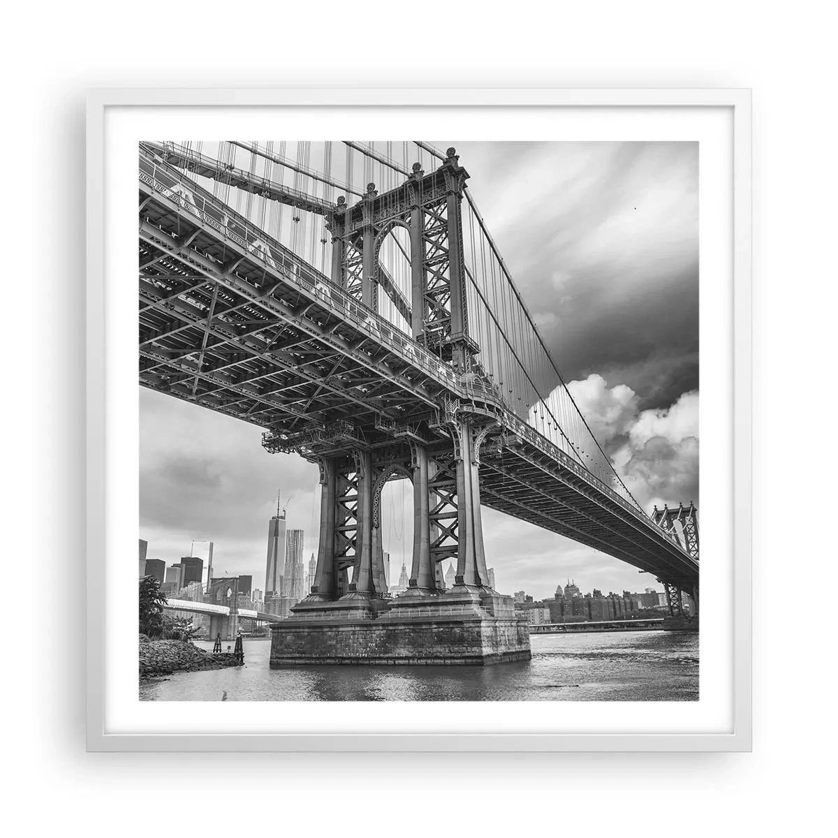 Plagát v bielom ráme - Do srdca mesta - 60x60 cm