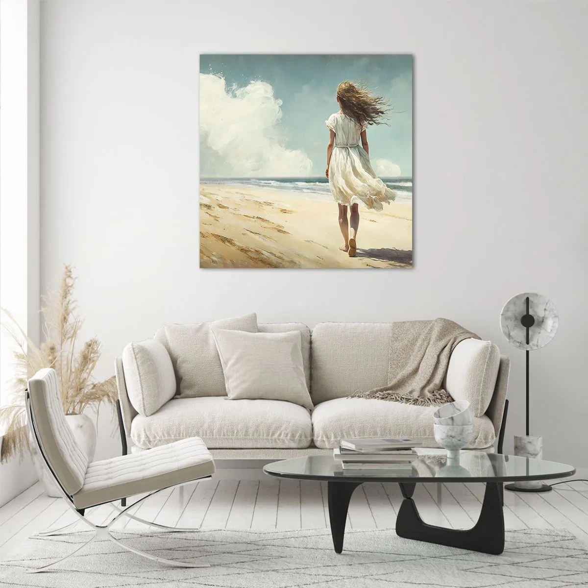 Obraz na skle - Smerom ku slnku a vetru - 70x70 cm