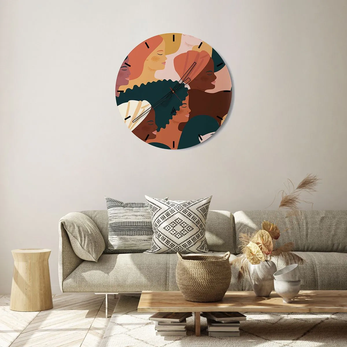 Nástenné hodiny - Iba ženskosť - 40x40 cm