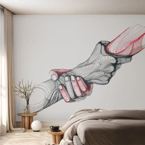 Fototapeta Premium Canvas - Ste v dobrých rukách - Abstrakcia, Ľudia, Ruka - 400x280 cm