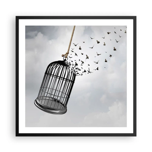 Plagát v čiernom ráme - Viera… nádej… sloboda! - 60x60 cm