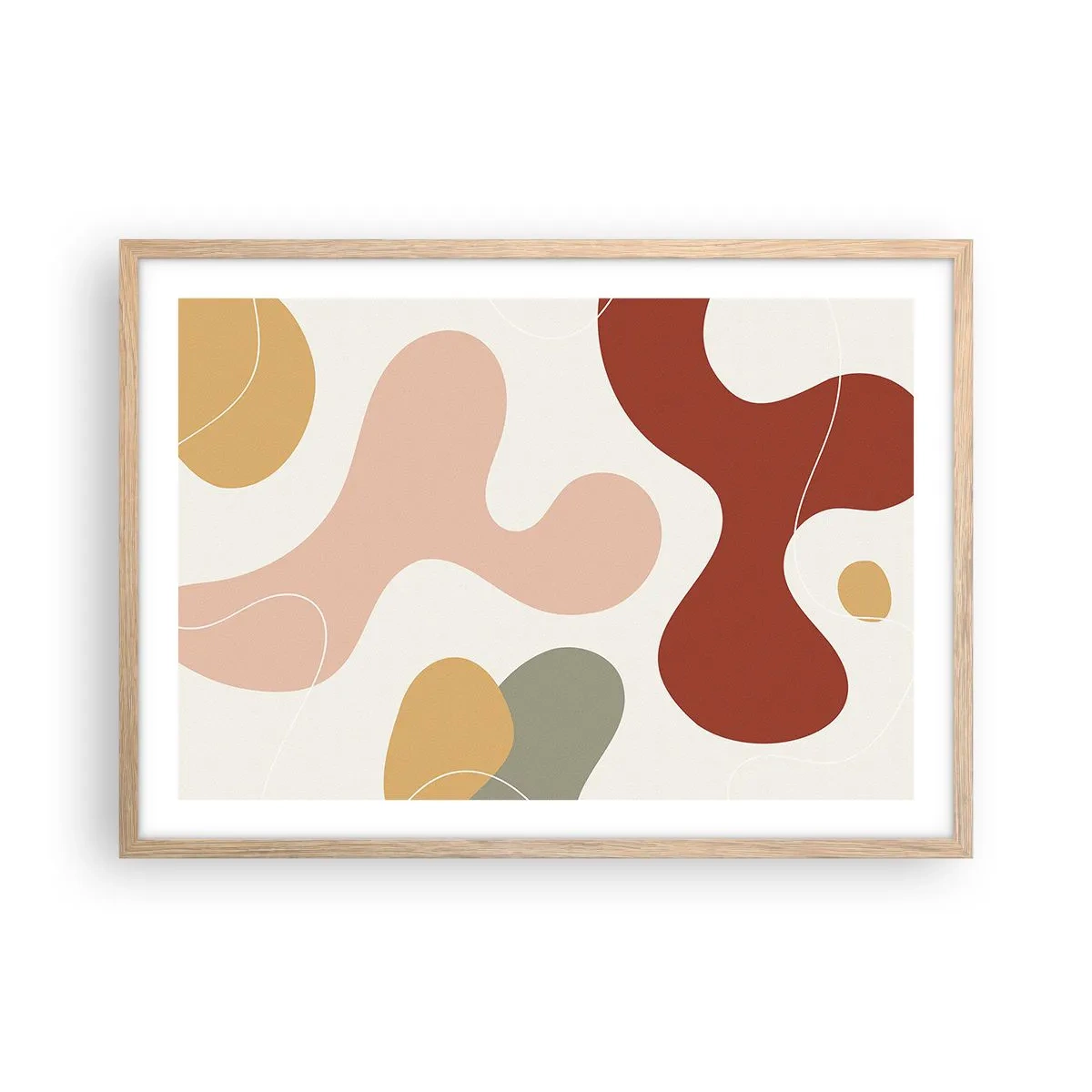 Plagát v ráme zo svetlého duba - Klikiháky - 70x50 cm