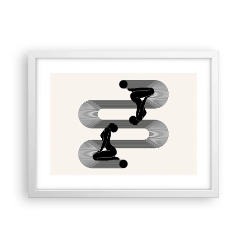 Plagát v bielom ráme - Zmyselná symetria - 40x30 cm