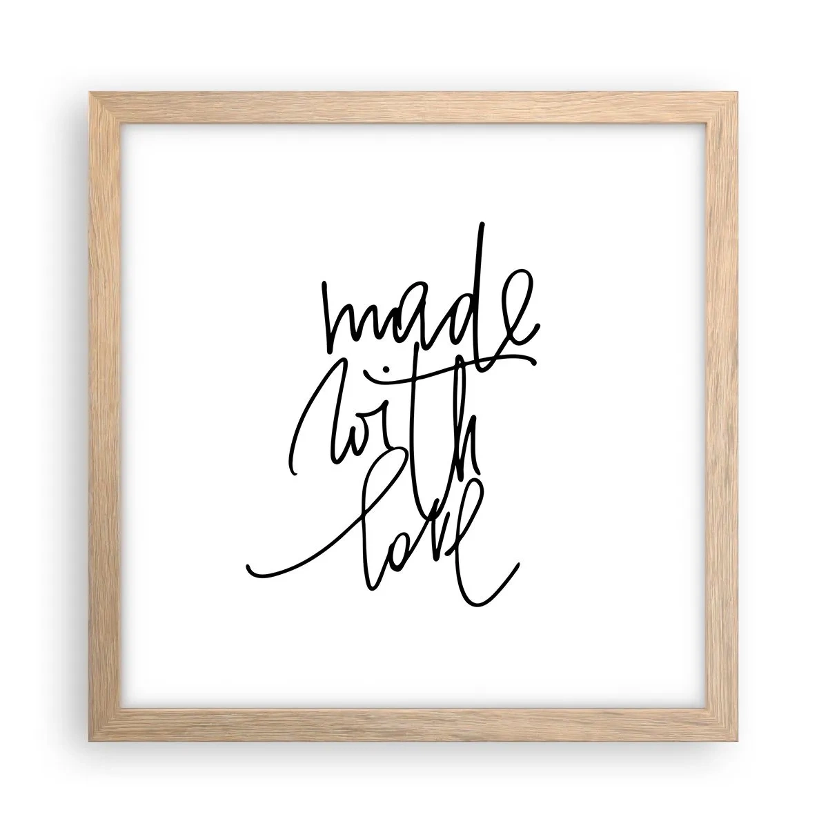 Plagát v ráme zo svetlého duba - Najlepšia značka - 30x30 cm