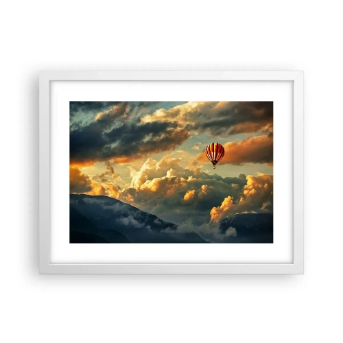 Plagát v bielom ráme - Letím, lebo chcem - 40x30 cm