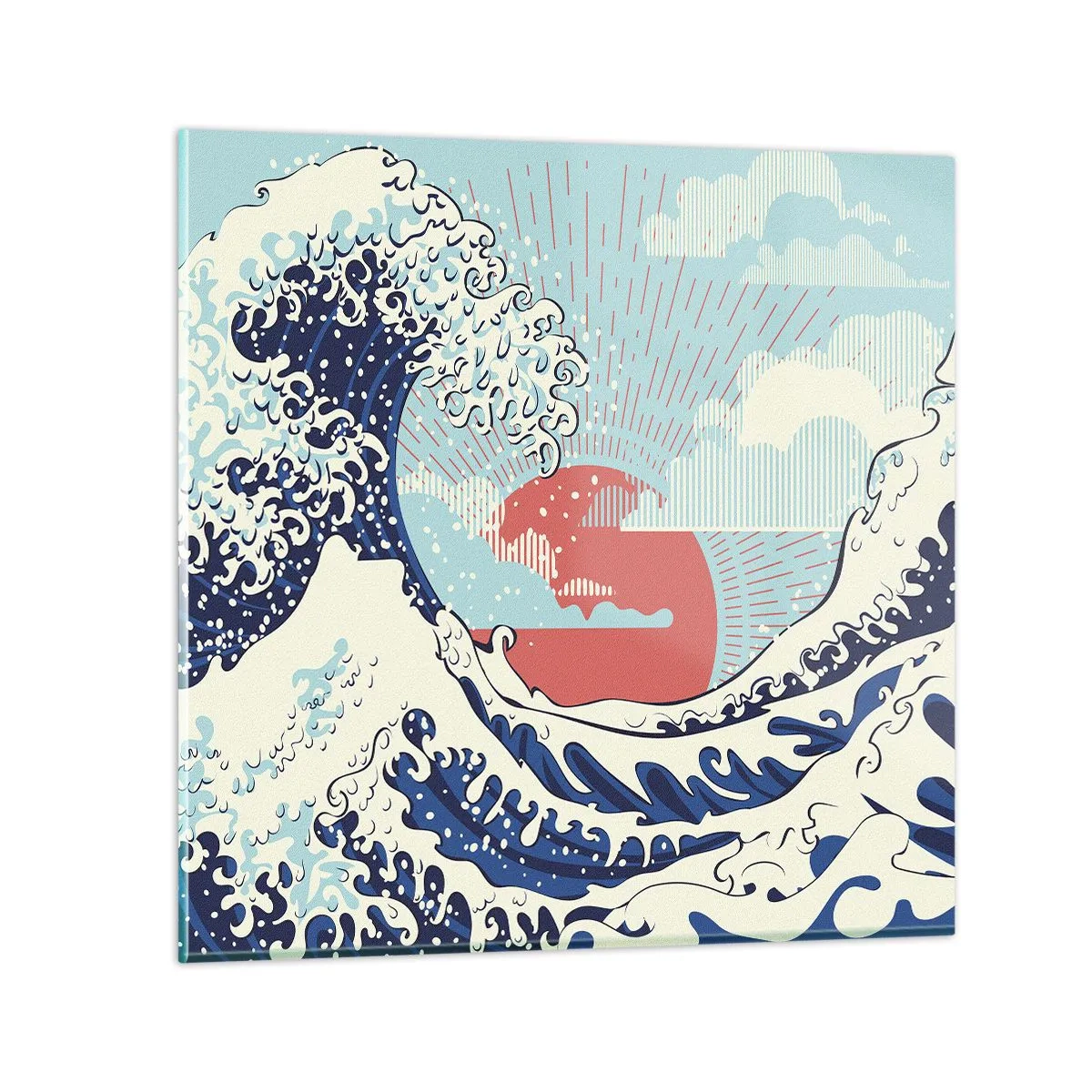 Obraz na skle - Z japonských inšpirácií - 30x30 cm