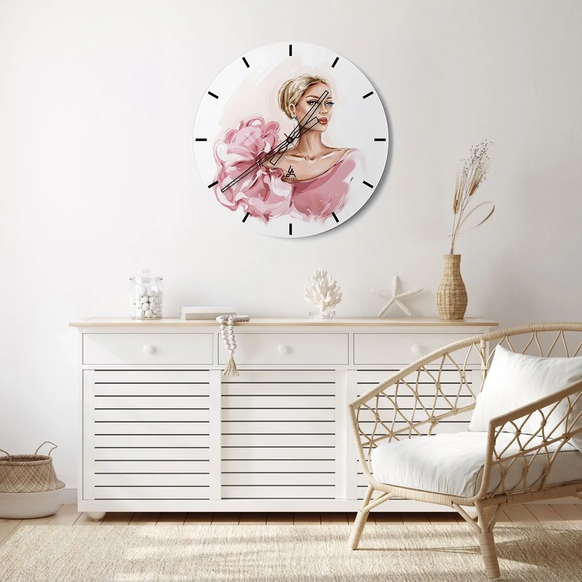 Nástenné hodiny - Ako maľovaná… - 40x40 cm