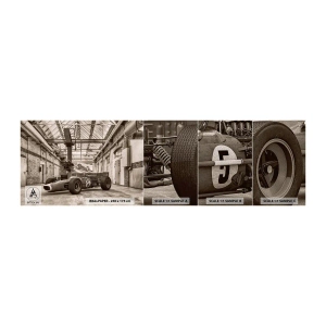 Vzorka fototapety Premium Sand - Odpočinok víťaza - Formula 1, Retro, Automobilový priemysel - 100x30 cm