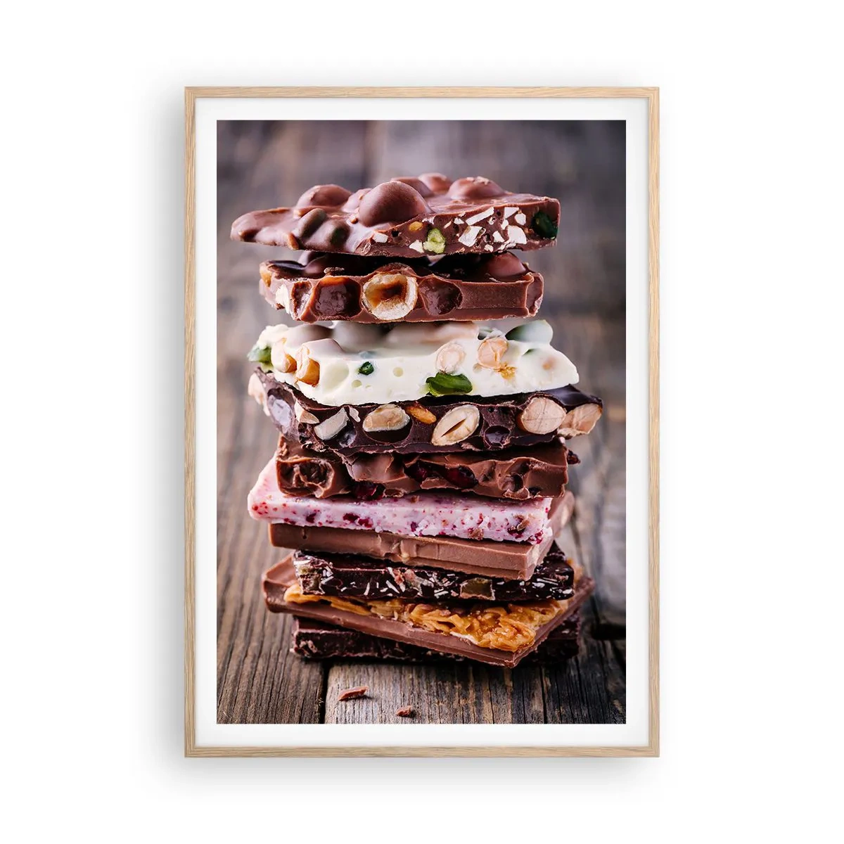 Plagát v ráme zo svetlého duba - Rozkošná perspektíva - 70x100 cm