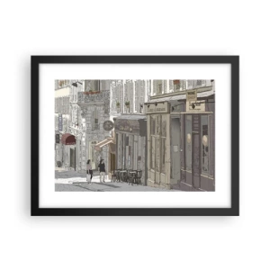 Plagát v čiernom ráme - Mestské radosti - 40x30 cm