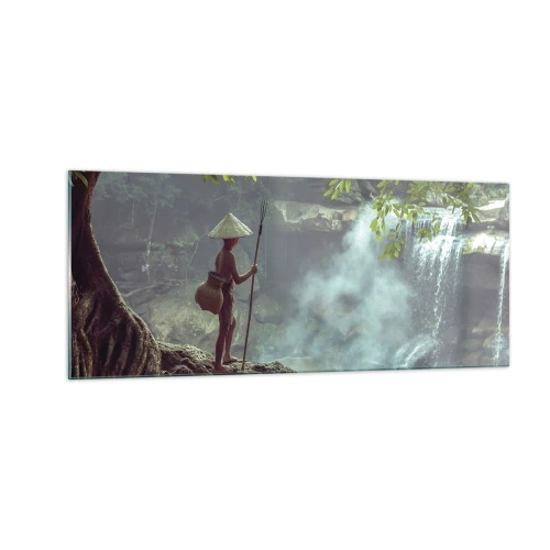 Obraz na skle - Spriatelený s prírodou - 100x40 cm