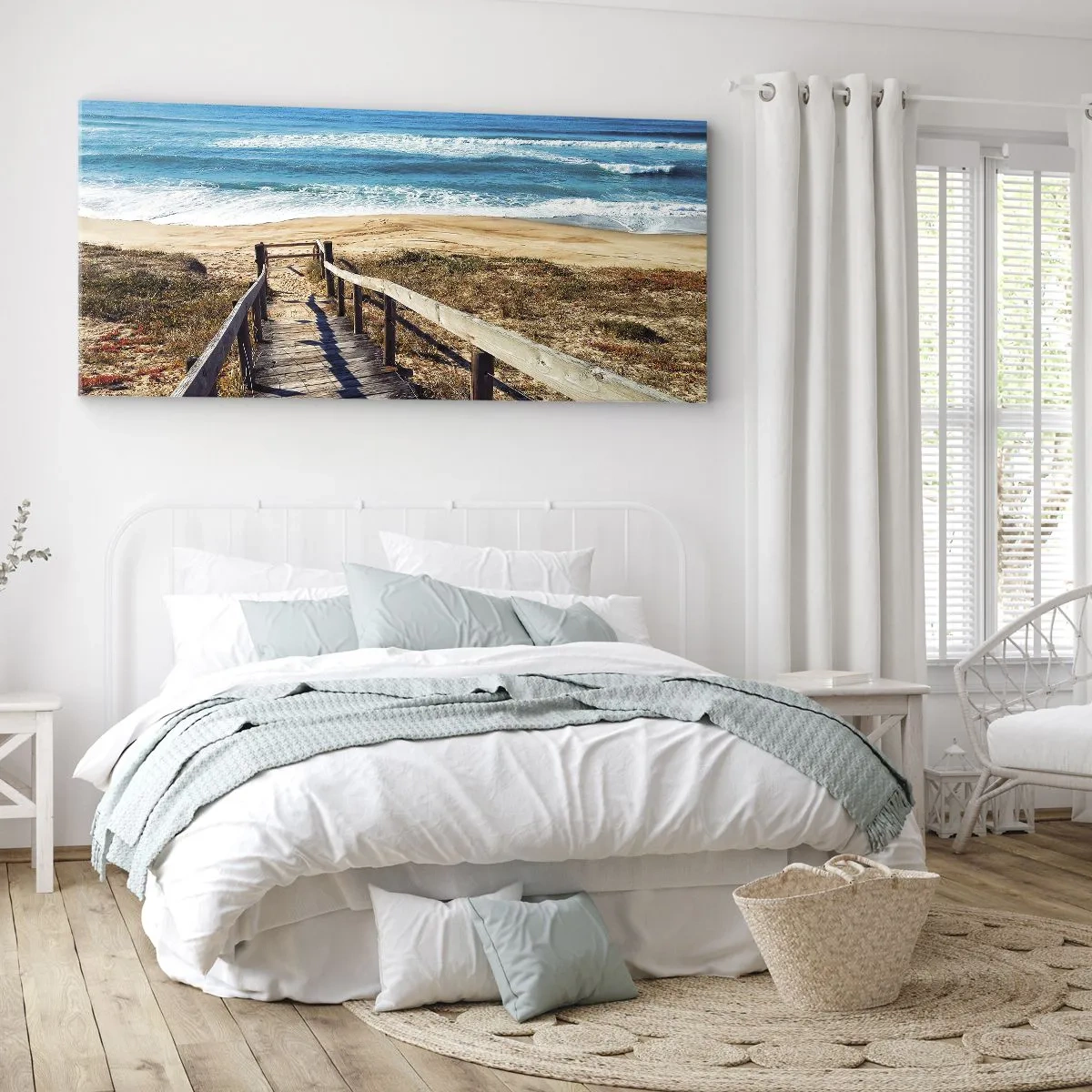 Obraz na plátne - Bež! - 100x40 cm