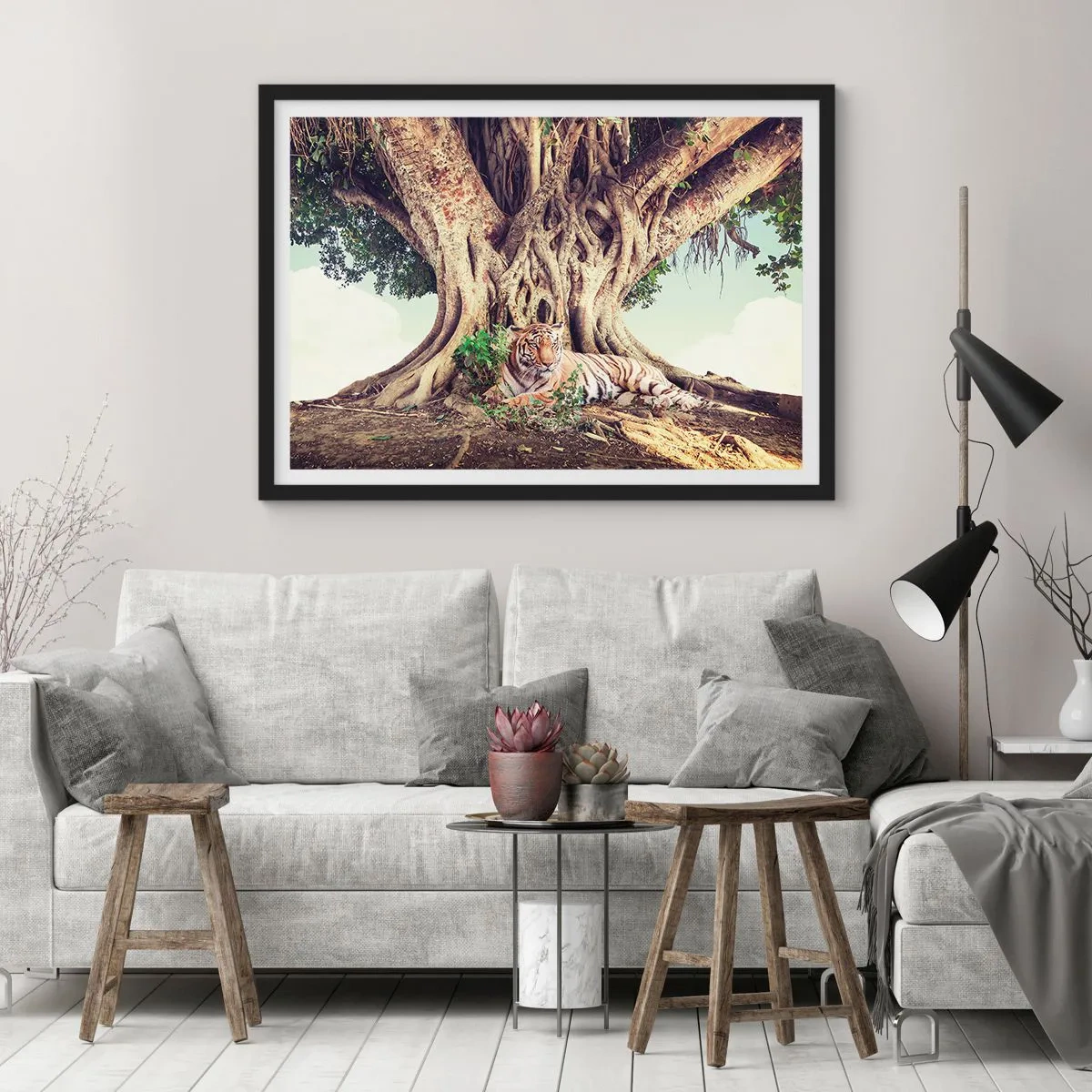Plagát v čiernom ráme - Pohľad z knihy Mojžišovej - 70x50 cm